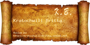 Kratochwill Britta névjegykártya